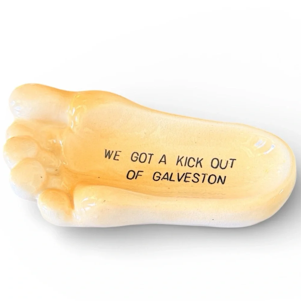 😎3/$20‼️Vintage Galveston Texas Souvenir Trinket Dish